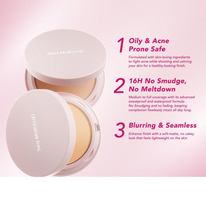 Sea Makeup Smooth and Blurring Powder Foundation